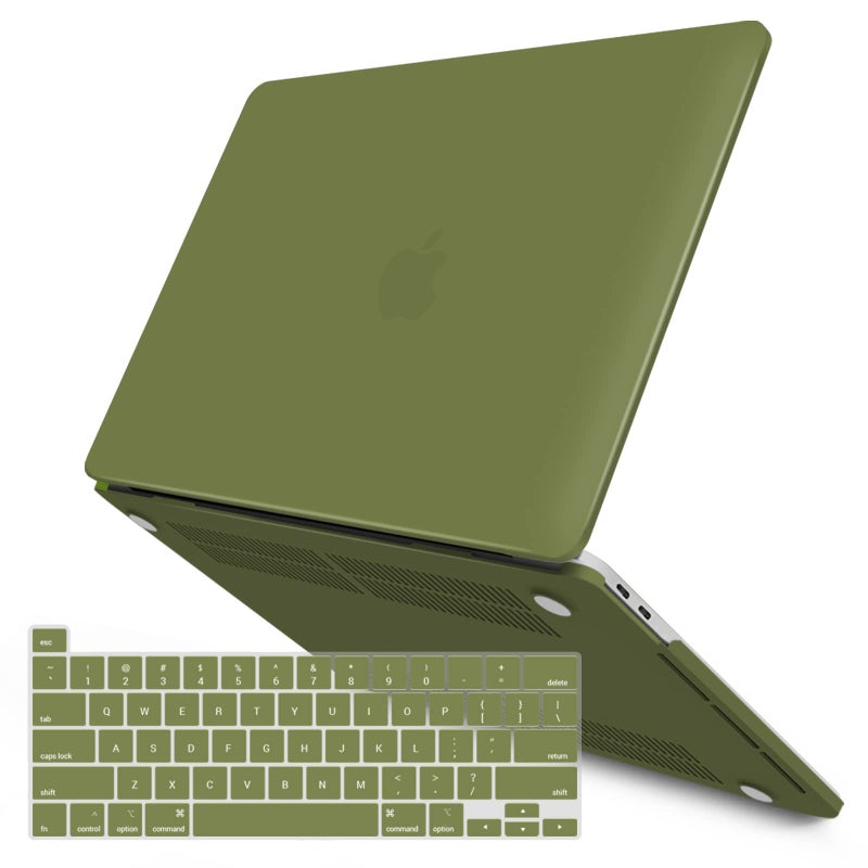 آي بينزر IBenzer متوافق مع حافظة 2025 2024 M2 MacBook Pro 13 بوصة 2025-2016 M1 A2338 A2289 A2251 A2159 A1989 A1706 A1708 حافظة صلبة وغطاء لوحة مفاتيح لجهاز Mac Pro 13 Matcha Green T13MOGN+1 - Image 1